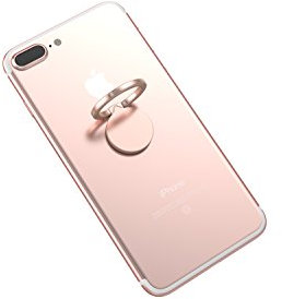 Kronya® | Portamonitor per smartphone ruotabile a 360 ° | Car Finger Fitness Holder Mount Cellulare Anello Ring Holder Supporto sportivo Apple iPhone iPad 7 8 10 X Samsung Galaxy S8 4 (Oro rosa)