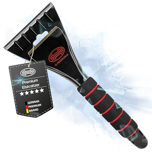 HEYNER® Eiskratzer extra breite Messingklinge, mit angenehmen Softgriff | aus Polycarbonat, Handschuh Größe 11