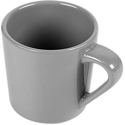 Elite Global Solutions DC14-G Mug, 3 5/8 Dia. x 3 3/4 h, Melamine, Gray (Pack of 6), 14 oz.