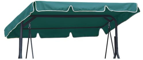 Universal Sonnendach für Hollywoodschaukel Dach-Plane ca 210 x 145 cm für Garten-Schaukel Dachplane Ersatzdach Grün [101]