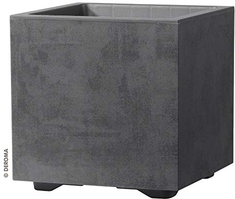 DEROMA Millennium Colore Anthracite-Vaso Cubo Misura 25x25x25h Venduto da Egarden.Store