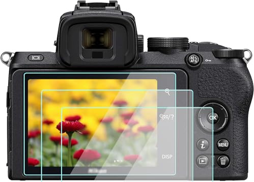 YRTIYO Z50 Displayschutzfolie für Nikon Z50 Z 50-Kamera, 9H gehärtetes Glas, kratzfest, blasenfrei, staubabweisend, Anti-Staub (3 Stück)