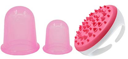 JXE 3 piezas Anti Celulitis Cuerpo Masaje Conjunto de Silicona Copa Masaje, Copa de Masaje, Juego de Terapia de Ventosa, Terapia de Ventosa, para Reafirmante de la Piel, Quemadura de Grasas