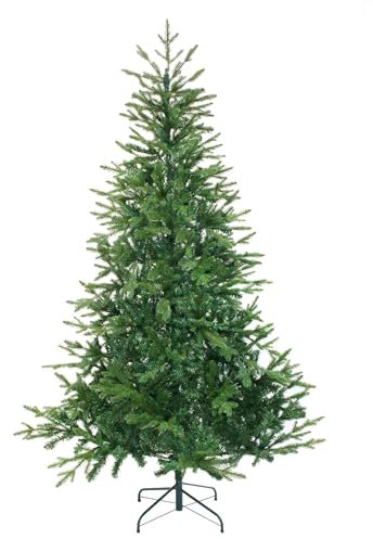 Dellonda Realistic Artificial 7ft/210cm Hinged Christmas Tree with 1400+ PE Tips & PVC Interior - DH46