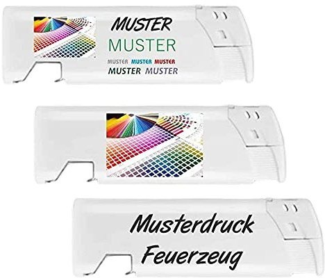 50 x Feuerzeug Öffner mit Ihrer Werbung Farbdruck | Werbung | Flaschenöffner | Logo | Druck 50-500 Stück (50)