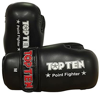 TopTen Wettbewerb Vinyl Semi Kontakt Handschuhe - Schwarz (M)
