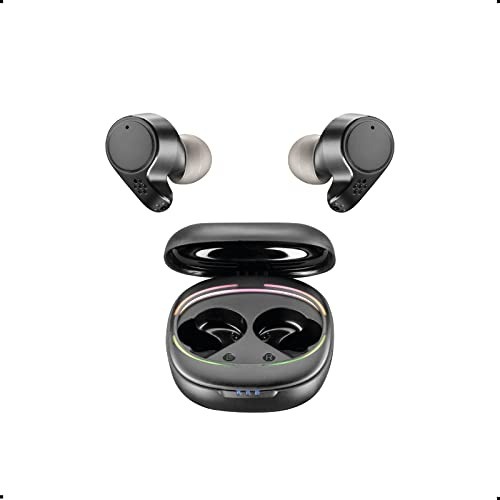 cellularline | Defy - Universale | Cuffiette Auricolari Bluetooth 5.0 HiFi Stereo con Custodia di ricarica - Autonomia Totale di 30 Ore - Ricarica 2 Ore - Portata 10 Mt - Universale - Nero
