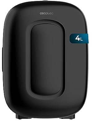 Cecotec Mini Frigorifero Bolero MiniCooling 4L Bora Black, 12V-220V, Compatibile con auto e roulotte, Funzione di raffreddamento e riscaldamento, Intervallo di temperatura 5-65°C, Trasporto facile