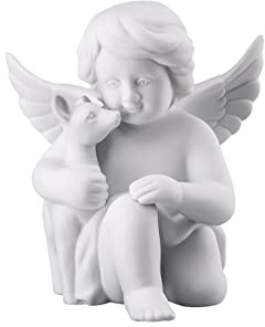 Rosenthal Engel mit Bambi Weiss Matt 10 cm
