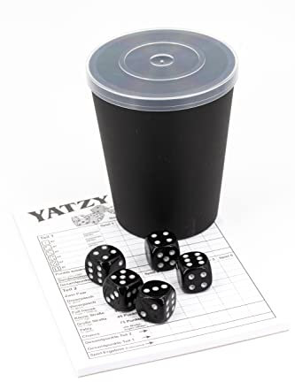 WeLoveDice DiceCupFlex - Flexibler Würfelbecher mit Deckel inkl. 5 Würfel & Block - Made in Germany