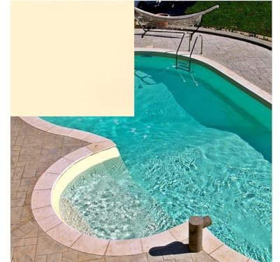 badelaune Poolfolie Schwimmbadfolie gewebeverstärkt 1,5mm stark - Rolle 1,65x25m Sand