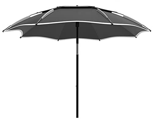Parasol de jardin, parasol de pêche imperméable, auvent d'extérieur – avec poteau télescopique inclinable à 360° – Parasols de plage portables avec sac de transport – Coupe-vent avec ancre de sable