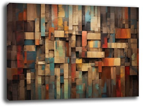 Printerland Quadro Moderno Soggiorno marrone Astratto Industrial Quadri moderni da Parete XXL grande Stampa su tela Canvas Decorazione Murale muro Arredo Camera da letto Cucina (13, 30x40 cm)