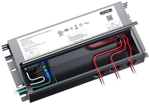 12V Dimmable LED Driver, 180W Triac ELV/MLV LED Transformer Compatible with Lutron&Leviton Switches, Dimmable Power Supply180W 12V for Light Smooth Flicker Free Dimming