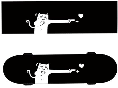 duoyif Skateboard Griffband, Skateboard Griptape, Grip-Tapes Für Skateboards Longboard Scooter Roller - Griptape Blase Freies, Rutschfest, Verschleißfest Wasserdicht (Katze, 84x23cm)