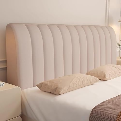 Universeller Bett-Kopfteilbezug, verdickter, kratzfester und staubdichter Kopfteilbezug for Doppelbetten, waschbarer, elastischer Schutzbezug for die Schlafzimmerdekoration(Khaki,180cm(71inch))