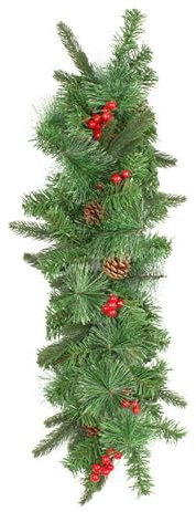 Zibeem Decorazioni natalizie per cassetta postale,Decorazioni natalizie per cassetta postale,Decorazioni per cassetta postale con bacche di Natale | Swag della ghirlanda della cassetta della posta,
