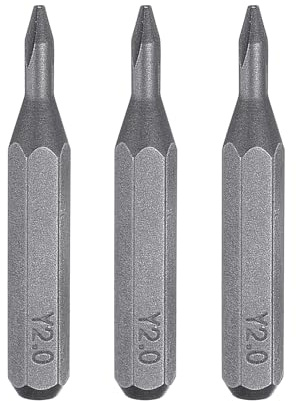 QUARKZMAN 3 Stück Y2 0 Tri Wings Schraubendreher 4mm Sechskantschaft 28mm/1 | Bit Set, Bitsatz 1 Zoll Länge Magnetisch 3 Punkt Y förmiger Kopf Sechskant Bits S2 Stahl Werkzeugset Akkuschrauber