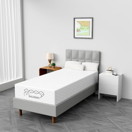 Memory Matratzen Matratze 90x200, 7-Zonen Viscoschaum Matratze |Härtegrad H3, 26 cm Hoch, 2 in 1 Doppelschicht Kaltschaummatratze, Abnehmbarer Stoffbezug mit Reißverschluss(90x200x26 cm)