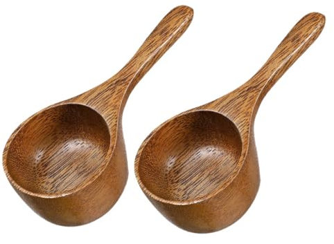 Holibanna 2 Piezas Cuchara Medidora De Madera Para Molido Cucharas De Madera Pequeñas Para Harina Para Hornear Cocina