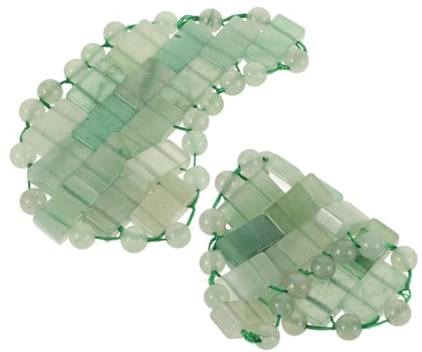 VICASKY Auge Gesichtsmaske Augenmaske lindern Augenklappe Eisaugenmaske Augenmaske aus Stein schlafende Augenmaske Augen kühlende Maske Augenabdeckungen für Gesichtsbehandlungen Jade Grün