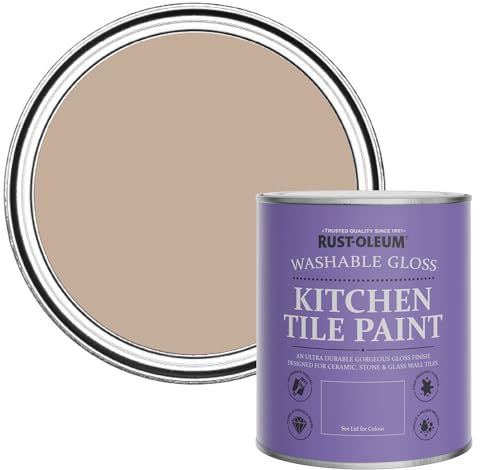 Rust-Oleum Water-Resistant Kitchen Tile Paint in Gloss Finish - Smitten 750ml