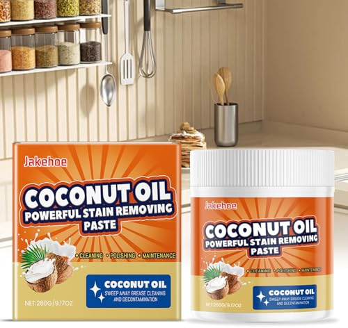 Detergente multiuso potente ed ecologico per la cucina, sgrassatore forte, pulitore in acciaio inox a base di olio di cocco per la pulizia e la lucidatura di microonde, forno e piano cottura