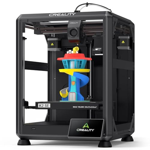 Creality K2 SE Impresora 3D Multicolor con CFS, Impresión de Alta Velocidad a 500 mm/s, Nivelación Automática, Extrusora de Accionamiento Directo, Tamaño de Impresión 220 × 215 × 245 mm
