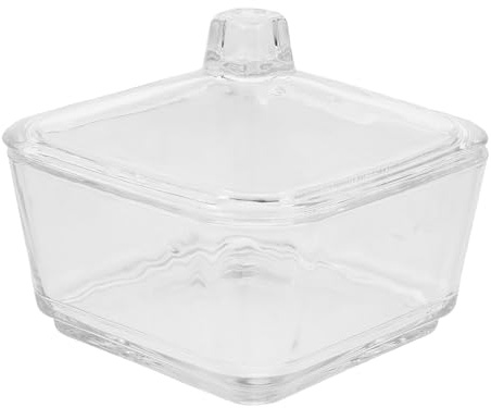 iplusmile Sucrier en Verre avec Couvercle Élégant pour Sucre en Morceaux, Récipient Transparent Pratique avec Fermeture Hermétique, Capacité Adaptée, Facile à Nettoyer pour Usage Quotidien