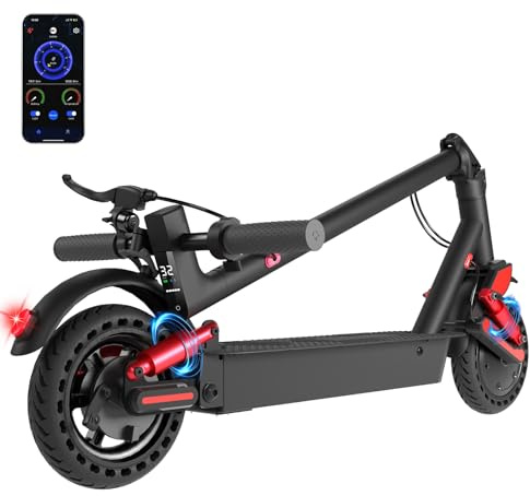 HX D06 Monopattino Elettrico Adulti-500W Scooter Elettrico Pieghevole Con Doppia Smorzamento,25Ah＆Autonomia di 30-70 Km,MAX 25 KM/H,Display Multifunzione,IP54 e 3 Modalità Di