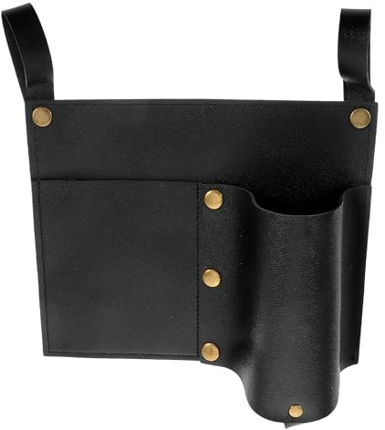 OSOLADY Portable Outdoor Camping Chair Side Storage Pouch with Cup and Phone Holder Armrest Organizer for Picnic, Beach, Wheelchair – Black, 1pcs