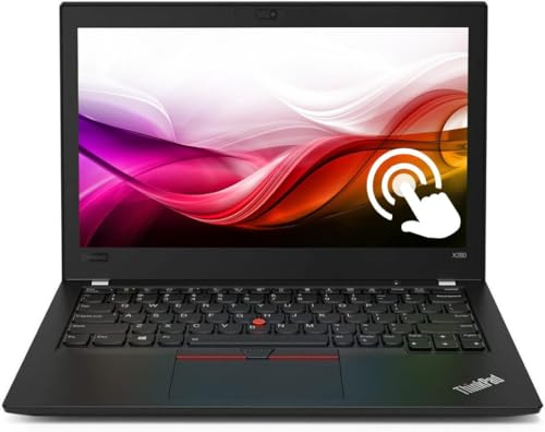 Lenovo Thinkpad X280 - Touch screen business, 12,5 pollici, FHD (1920 x 1080), Intel Core i7-8650U, 16 GB RAM, SSD da 256 GB, tastiera US QWERTY Windows, 11 Pro (Renewed)