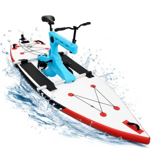 Bicicletta d'acqua con tavola SUP, barca a pedale, per mare e mare, con sedile regolabile, portata fino a 100 kg, per sport acquatici