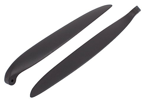 Aexit Pair RC Electrical equipment Glider Plane Black Plastic Folding Propeller Vanes 393mmx330mm