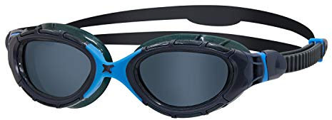 Zoggs Unisex-Flex Schwimmbrille, Grau/Blau/Geräucherte Tönung, Regular