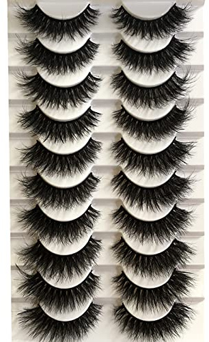 Gmagictobo Künstliche Wimpern, natürlich, 15 mm, Katzenaugen-Wimpern, kurz, flauschig, Kunstnerz, dick, lockig, 3D, dramatisch, weicher Streifen, falsche Augenwimpern, Multipack