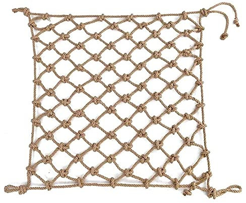 GLP Rope Net for Birds Child Protection Safety Net Treehouse Climbing Netting Hemp Rope Net Grid Playground Swing Climbing Net for Kids (Size : 1 * 9m(3 * 29ft))