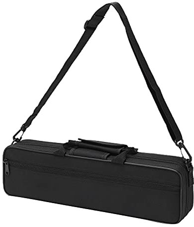 Flötentasche, Tragetasche, Gepolsterte Rucksack mit Gurt, Harte 16-Loch-Flötenbox, Leicht, Verstellbarem Griff und Schultergurt, 15,5 X 4,7 2,7 Zoll Flöten-Trageschutztasche