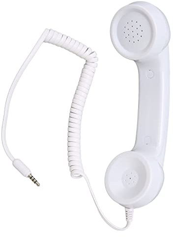 FOLOSAFENAR Retro Telefonhörer Retro telefonhörer Multifunktions Lautstärkeregler, strahlungssicher, klarer Klang, tragbarer Handy Empfänger, kabelgebunden mit On-Ear-koptelefoons