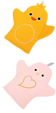 minkissy 4 Stück Cartoon-badehandschuhe Kinder Selbstbräuner Selbstbräunungslotion Waschlappen Handschuhe Mesh-badeschwamm Peeling-badekugel Waschball Fräulein Karikatur Pflanzenfasern