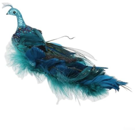 Hasaller Pfau Weihnachten Ornamente, Künstliche Pfau Natürliche 3D Pfau Feder Dekorationen Für Weihnachtsbaum Schaum Gefiederte Vögel Für Weihnachtsbaum Ornamente