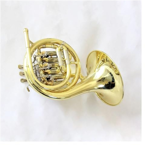 Professionelle Waldhorn Handgefertigtes Standard-Waldhorn Aus Gelbem Messing, Kleines Waldhorn Mit Hoher F-Taste