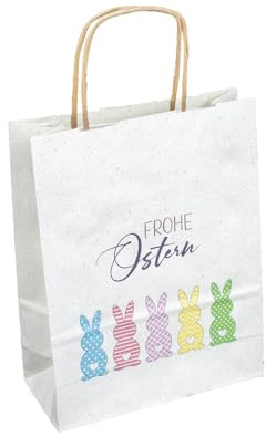 Sac cadeau coloré pour Pâques, papier d'herbe