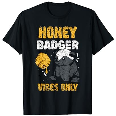 Solo Vibrazioni Honey Badger Amante Animale Tasso Del Miele Maglietta
