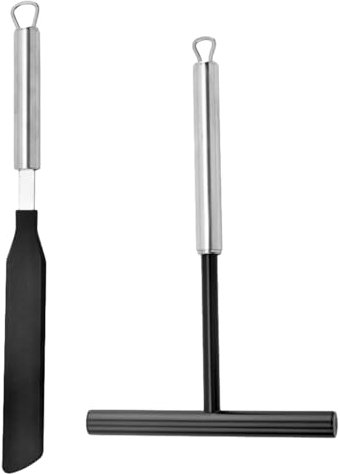 Kasmole Set spalmatore e spatola per crêpe | Set Portatile di spatole per crêpe Strumenti per Crepes per Pancake Raschietto e spatola per Pancake antiaderenti | per Cucina, panetteria, Pancake