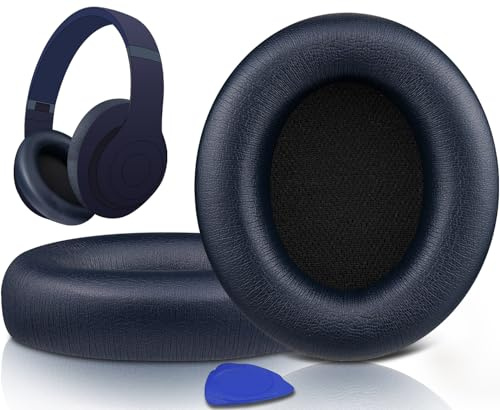 SOULWIT Replacement Earpads for Beats Studio Pro Wireless Noise Cancelling Headphones, Cushions Ear Pads with Soft Protein Leather, Noise Isolation Foam - Navy Blue