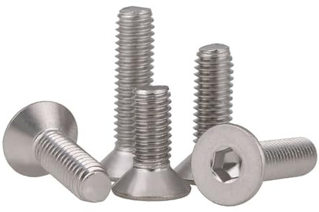 Haroar 10 Stücke 6#-32 SUS304 Edelstahl Innensechskant Senkkopfschrauben Gesamtlänge 1/4''~1-1/2''(1/4)