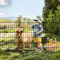 Thealyn Clôture de Jardin 101 cm H x 71 cm L 5 panneaux, Longueur Totale 3,5 m - Clôture Extérieure en Métal Antirouille - Clôture Décorative pour Chien