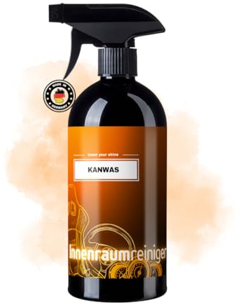 KANWAS Innenraumreiniger (500ml) - Cockpit Reiniger pH neutral - besonders Material schonend - Reinigung & Pflege für Kunststoff, Polster, Leder - Auto Innenraum, Cockpitpflege, Innenraumreiniger