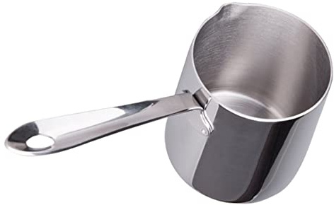 OFFSCH Hervidor de Café Diseño de Boca Vertedora de 370ml de Acero Inoxidable y Almacenamiento Colgante con Boquilla para Leche y Crema para Uso en Casa